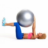 Minge pentru fitness, yoga, exercitii gimnastica, diametru 65 cm, gri, Feel Fit FF018